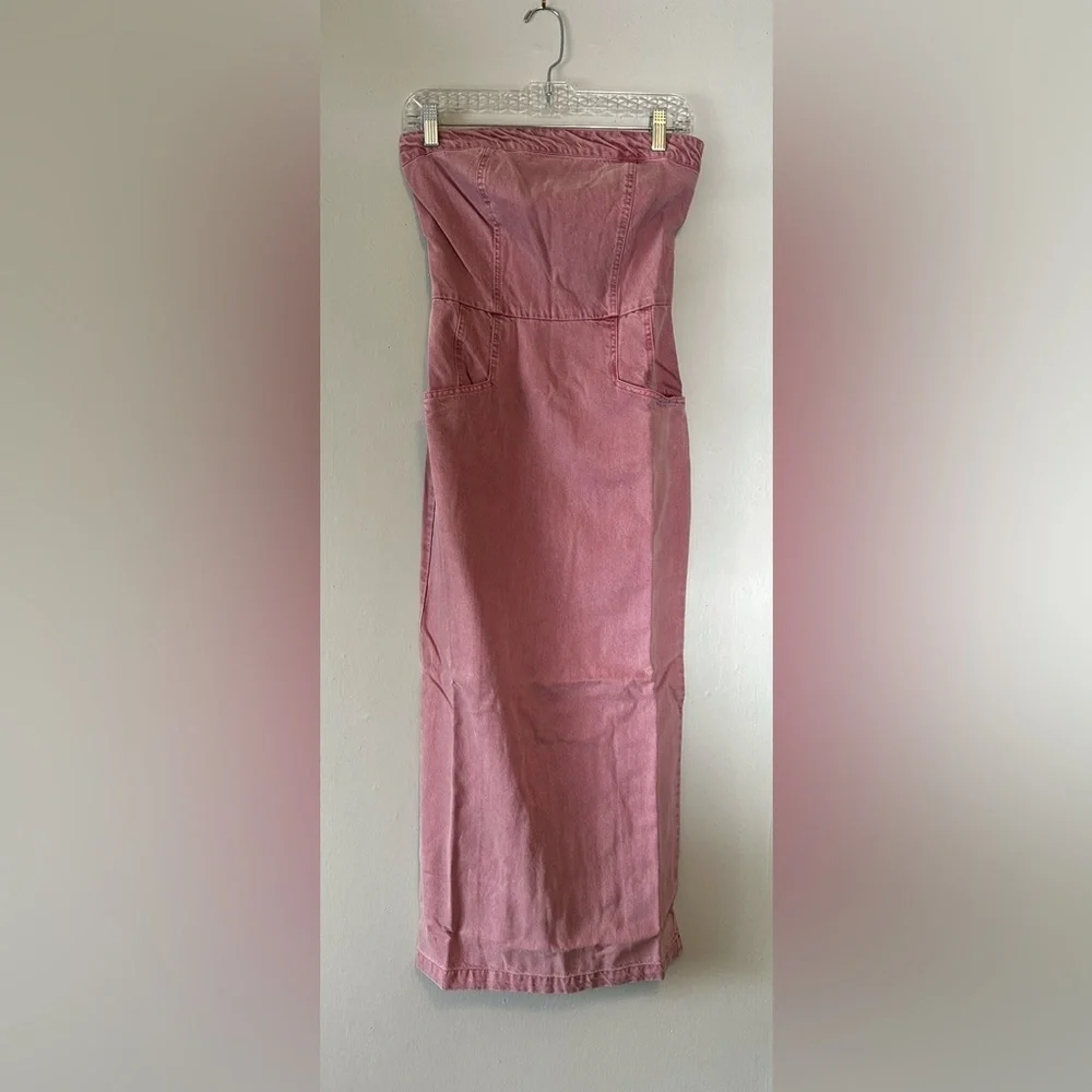 Young Fabulous & Broke Taylor Tube Dress Pink Cosmetic Strapless Midi Size M NWT - Picture 4 of 6